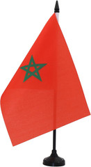 Morocco Table Flag 5” X 8” – Moroccan Desk Flag 21 X 14 Cm – Black Pl