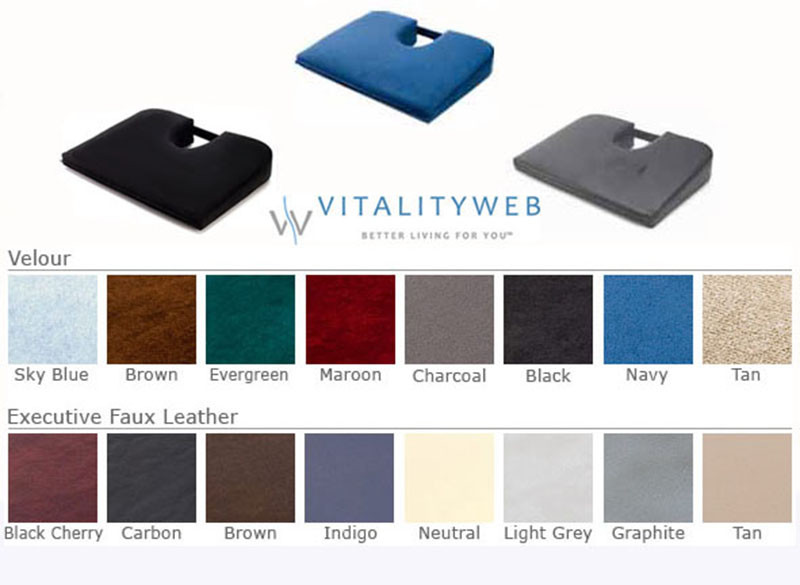 The Original TUSH CUSH Orthopedic Chair Seat Cushion Black Microsuede Fabric gallery