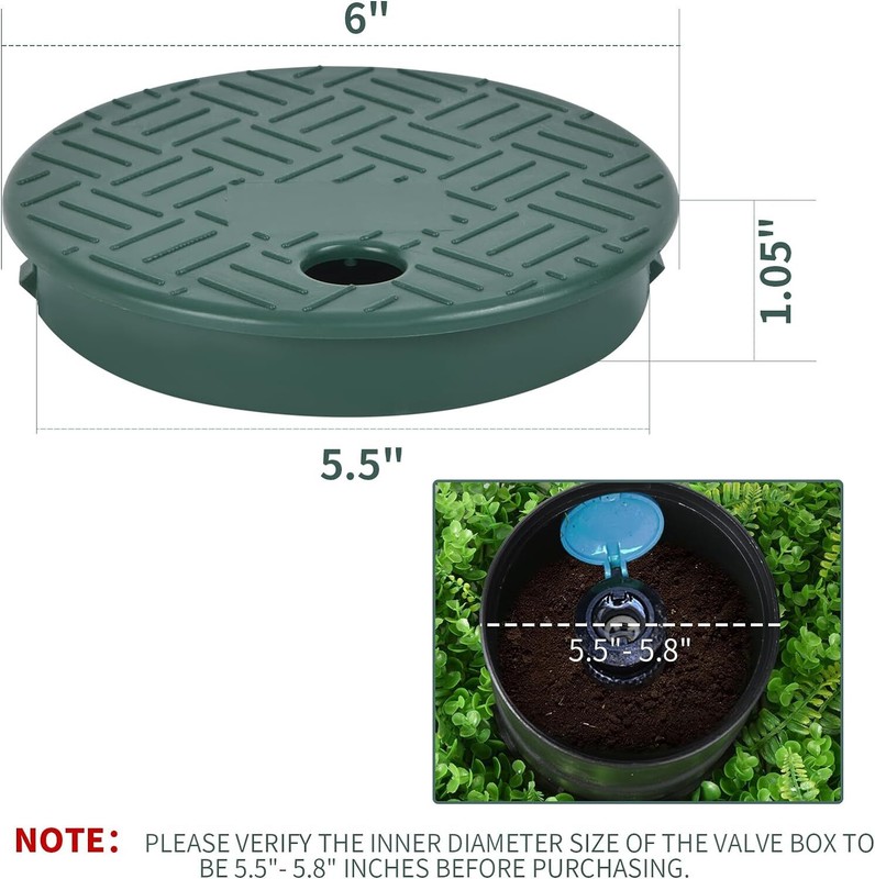 2 Pcs Sprinkler Valve Box Cover, Valve Box Cover Lid for Outdoor Sprinkler Irrig gallery