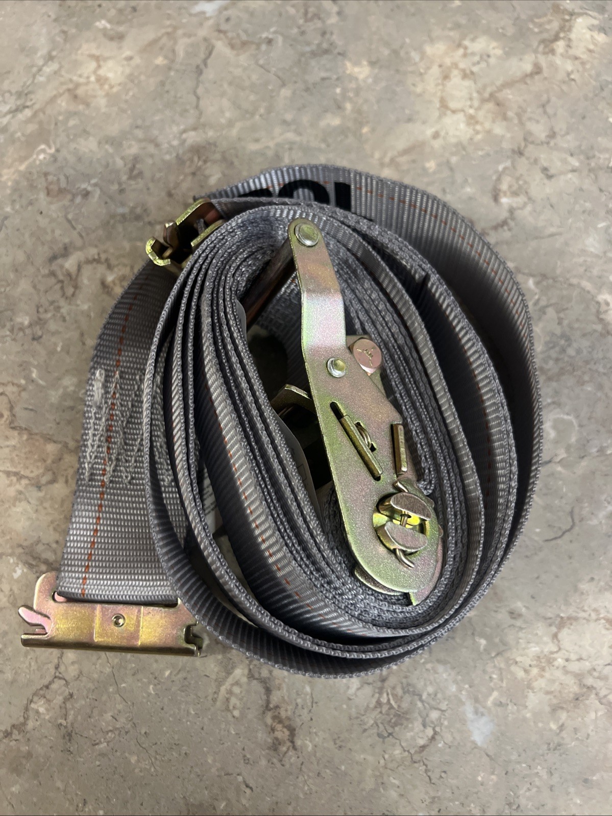 US Cargo Control USCC Ratchet Strap w Spring E Fitting 2" x 16' Gray gallery