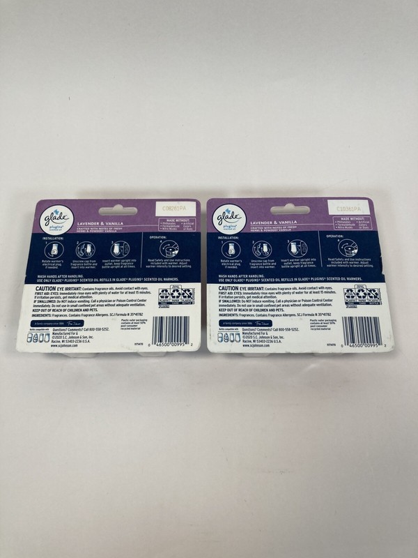 ScJohnson Glade Plugins Scented Oil Refills 5 Pack Lavender & Vanilla=total of 2 gallery