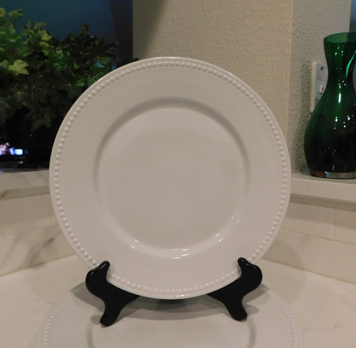 Better Homes & Gardens SOPHIA BEADED Dinner plate set of 4, 10 3/4", Excellent gallery