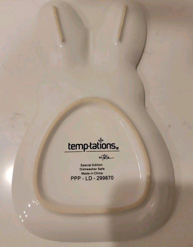 Temptations By Tara Special Edition Bee Flower Patterned Bunny Spoon Rest 8x4.5 gallery