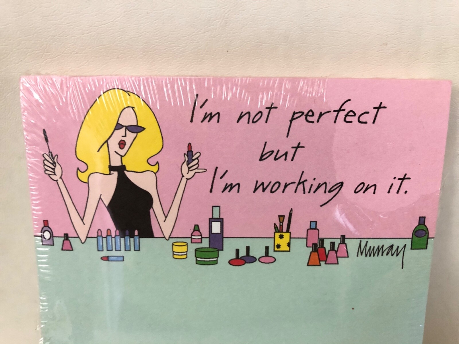 Leslie Moak Murray's Law I'M NOT PERFECT BUT..... Self Stick Note Pad 85 SEALED! gallery