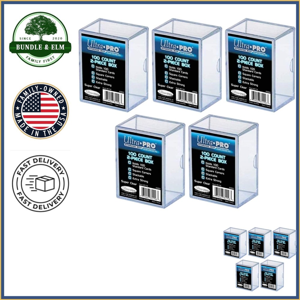 Pack of 5 Stackable Plastic Storage Boxes with Lift-off Lid and Airtight Closure