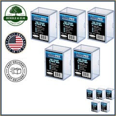 Pack of 5 Stackable Plastic Storage Boxes with Lift-off Lid and Airtight Closure