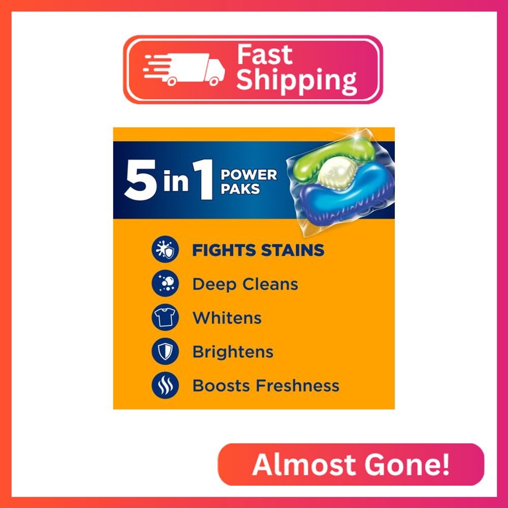 Arm & Hammer Plus OxiClean 5-in-1 Laundry Detergent Power Paks, 42 Count (Packag gallery
