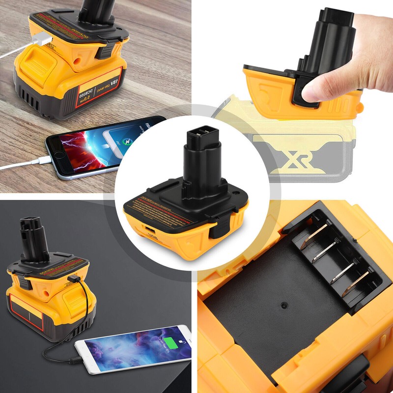 Pack 18V To 20V MAX DCA1820 Adapter Converter For DEWALT 20 Volt Li-ion Battery gallery