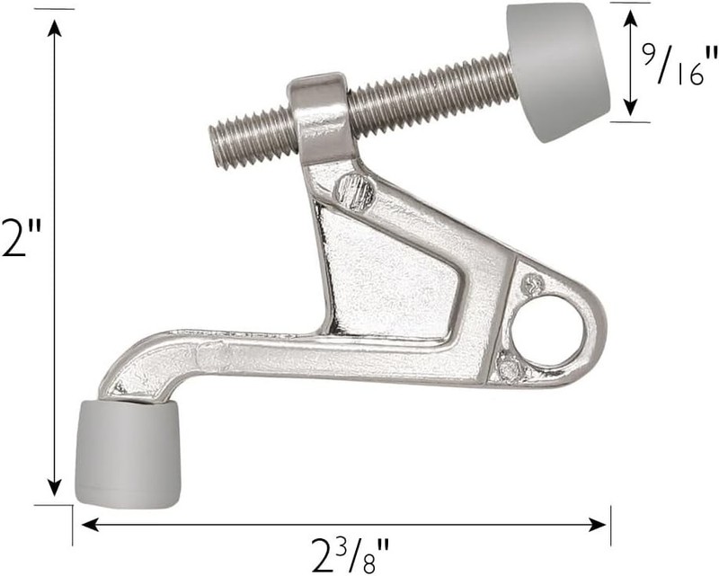 Jumbo Hinge Pin Door Stop Wall Protector Model 181834 Design House, Satin Nickel gallery