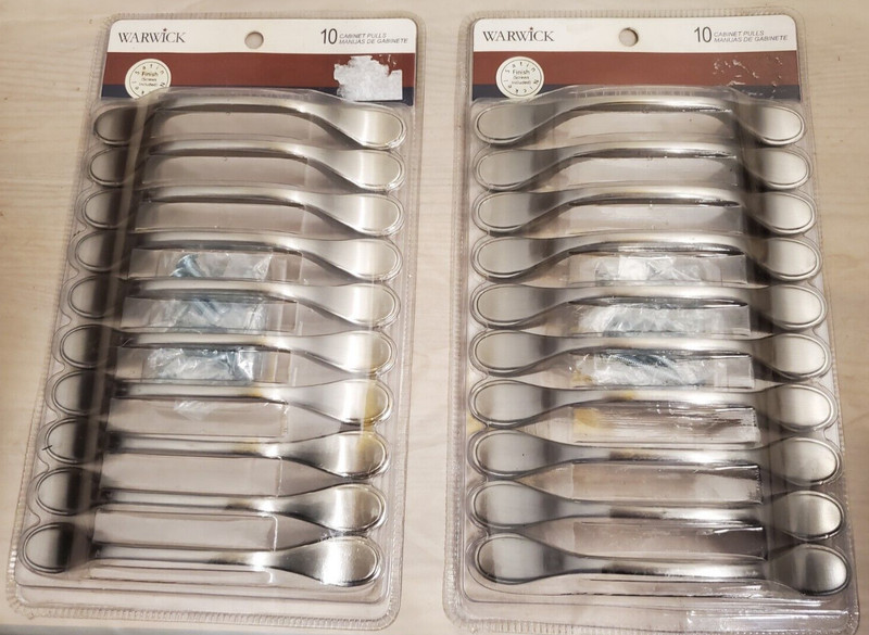 Warwick Satin Nickel Cabinet Pulls ~ TWO New 10 Packs ~ Contemporary Style gallery