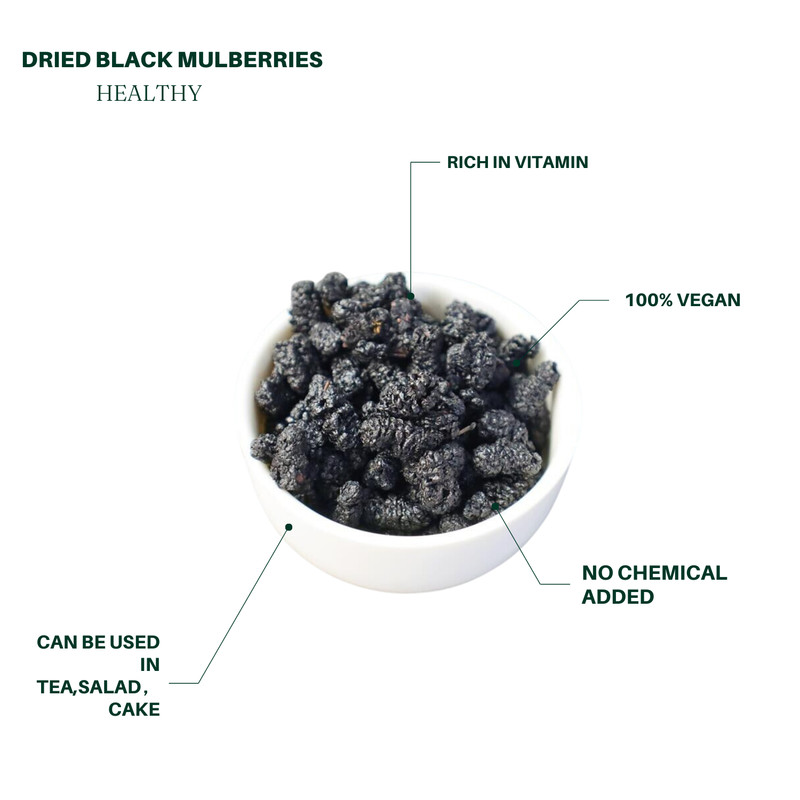 精选桑葚干无籽无沙280g 补肾黑发 泡水喝 Premium Dried Black Mulberries Sun Dried Mulberries 九龍堂 gallery