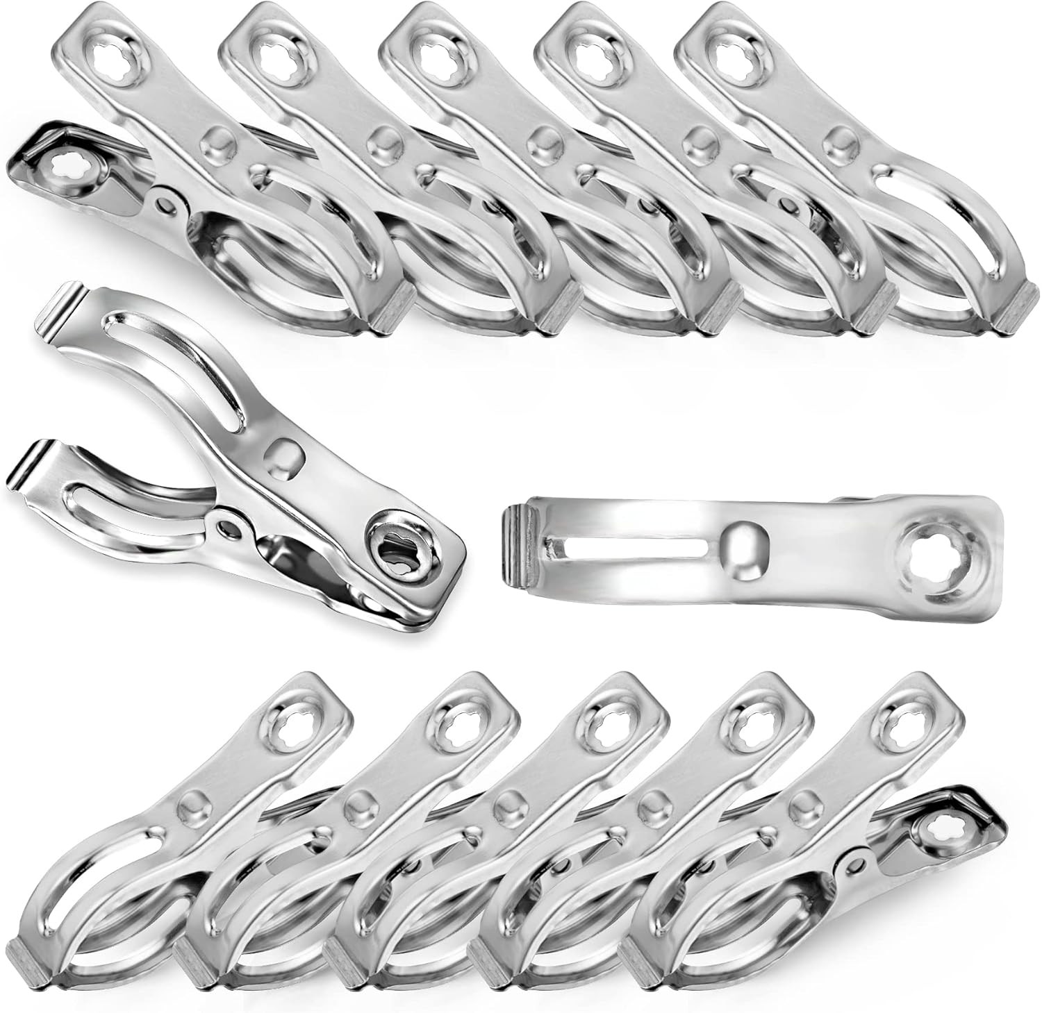 40 Pcs 2.3 Inch Row Cover Clips, Garden Clips for Netting, inches, Silver gallery
