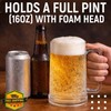 Granatan Clear Frozen Beer Mugs Set 2 16oz gallery
