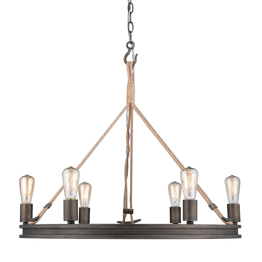Golden Lighting Chatham 6 Light Chandelier, Gunmetal Bronze - 1048-6GMT gallery