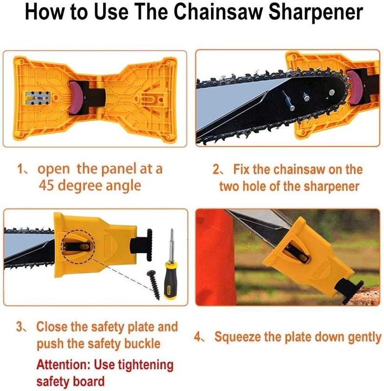 Portable Teeth Chainsaw Sharpener, Proprietary Bar-Mount Chain Saw Fast Sharpeni gallery