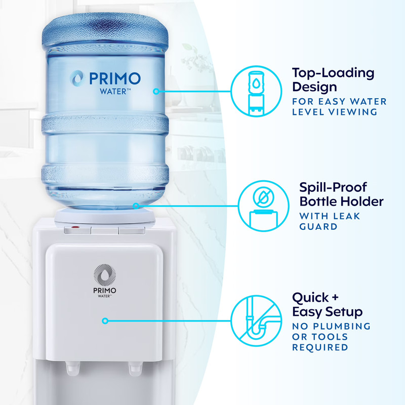 Top Loading Classic 2 Temp Water Gallon Dispenser, Office, Home, Purified Water gallery