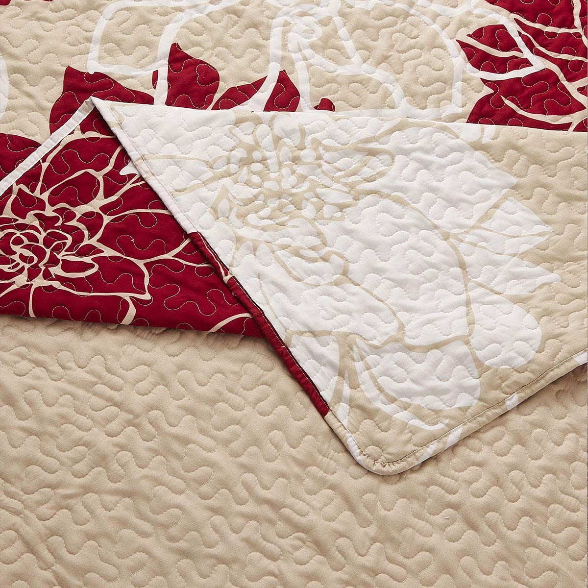 Royal Tradition Helena-burgundy Reversible Coverlets, King Over-sized gallery