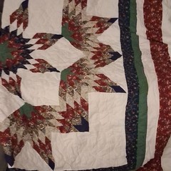 Queen Patchwork Quilted Cotton Quilt Multicolor Country Floral 88×92 in