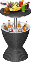 Cooler Table, 8 Gallon Cooler Bar Table, Adjustable Height Multi-Functional Outd