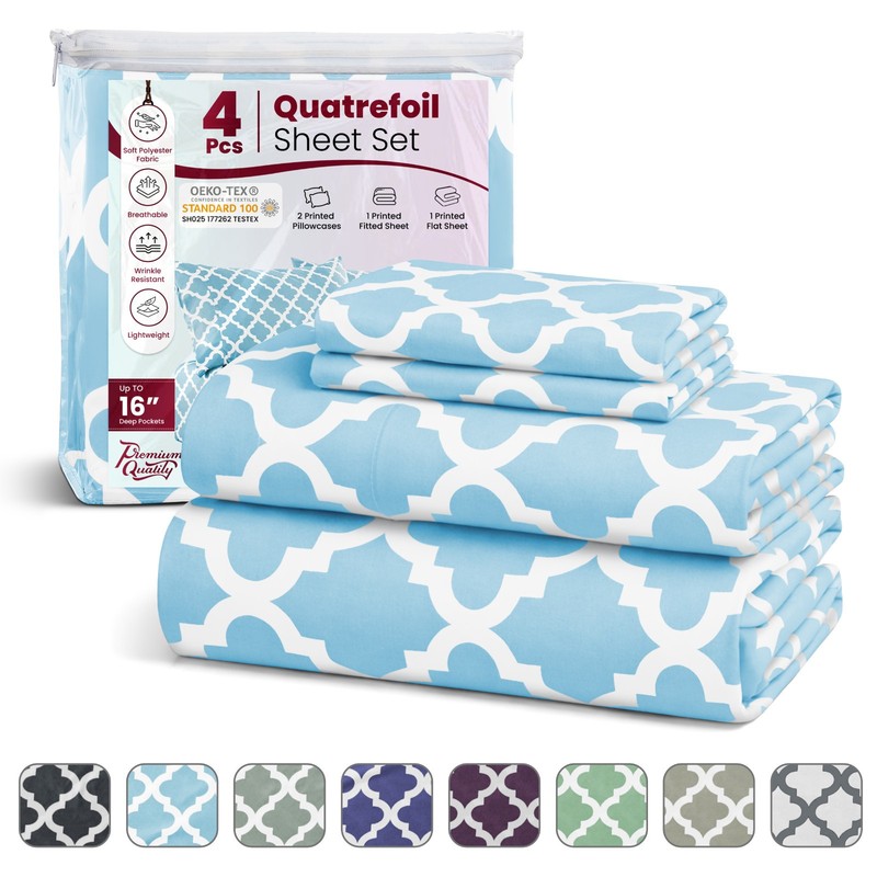 Microfiber Comfort Bed Sheet Set 1800 Count 4 Piece Deep Pocket Soft Bed Sheets gallery