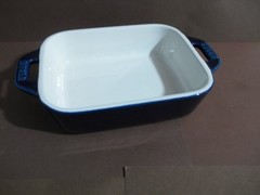 Straub Retangular Royal Blue Baking Dish: EUC: 7 3/8 by 4 3/4 inches