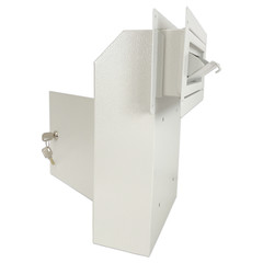 OPEN BOX Door Drop Box, Mail Slots, Through The Door Locking Mailbox, Gray