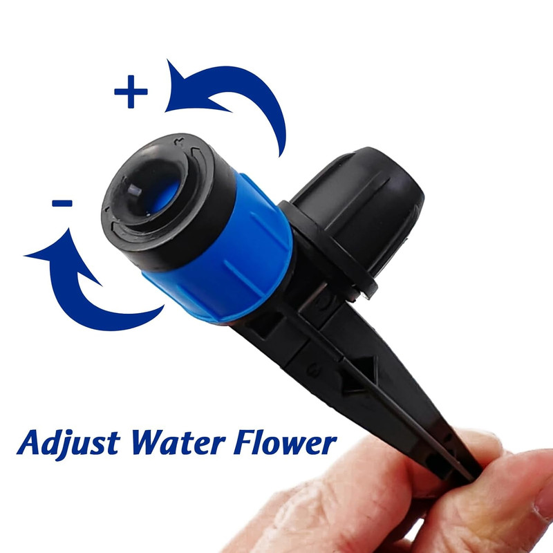 52PCS Drip Irrigation Approximately 40 inches spray radius per emitter gallery