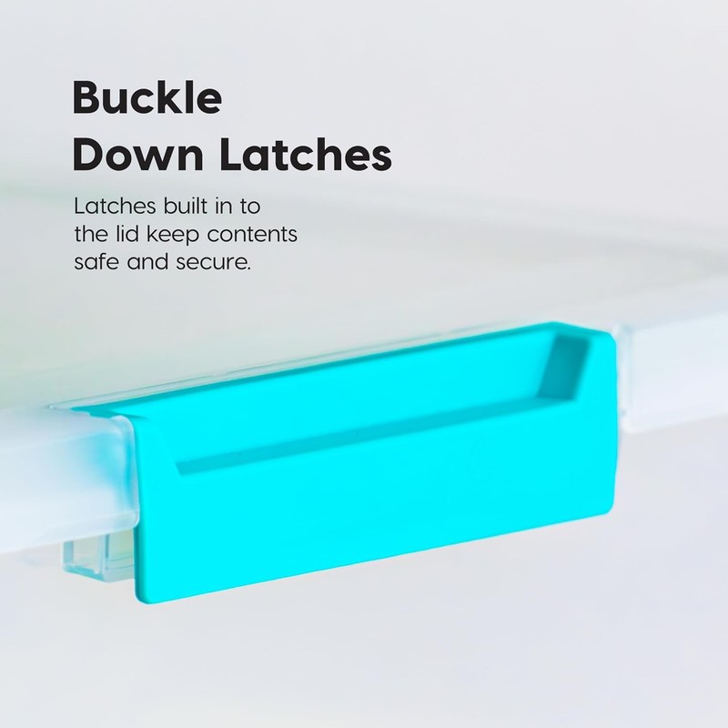 Stackable Plastic Storage Bins Craft Organizer Containers With Latching Lids gallery