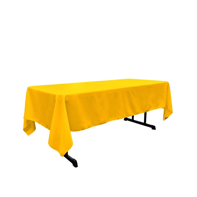 LA Linen Polyester Poplin Rectangular Tablecloth, 60 by 120-Inch. Made in USA gallery