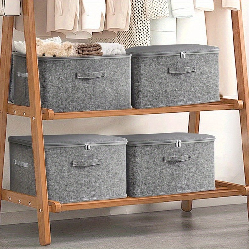 4Pcs Extra-large foldable cationic storage box,waterproof storage box gallery