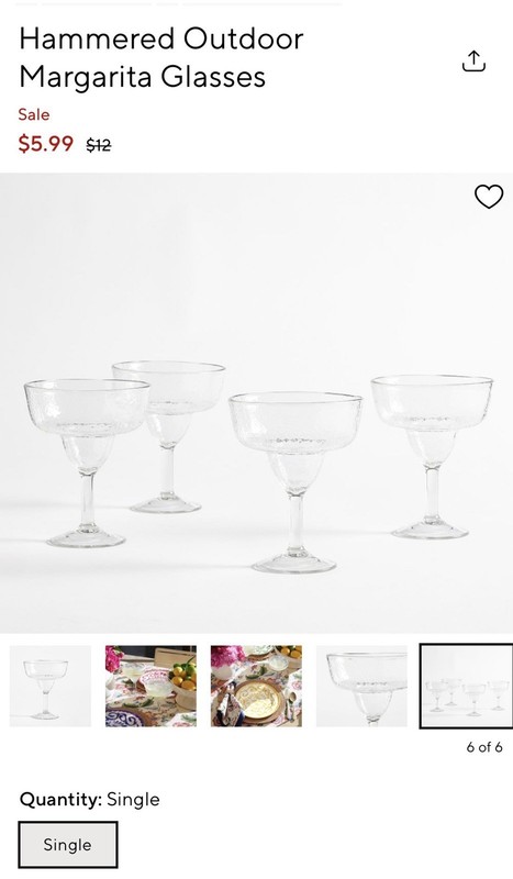 Pottery Barn Plastic Hammered Outdoor Margarita Glasses Set Of 4 9569402 gallery
