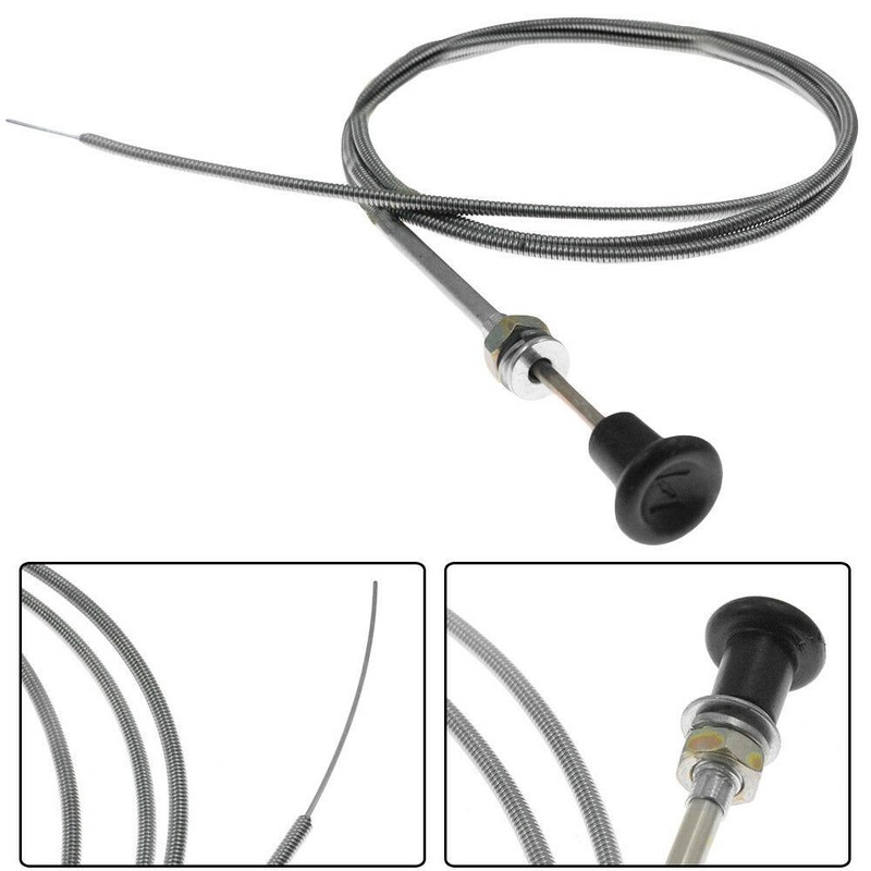 237 Universal Push Pull Choke Cable 63" Inner 60" Conduit 2 3/4" travel gallery