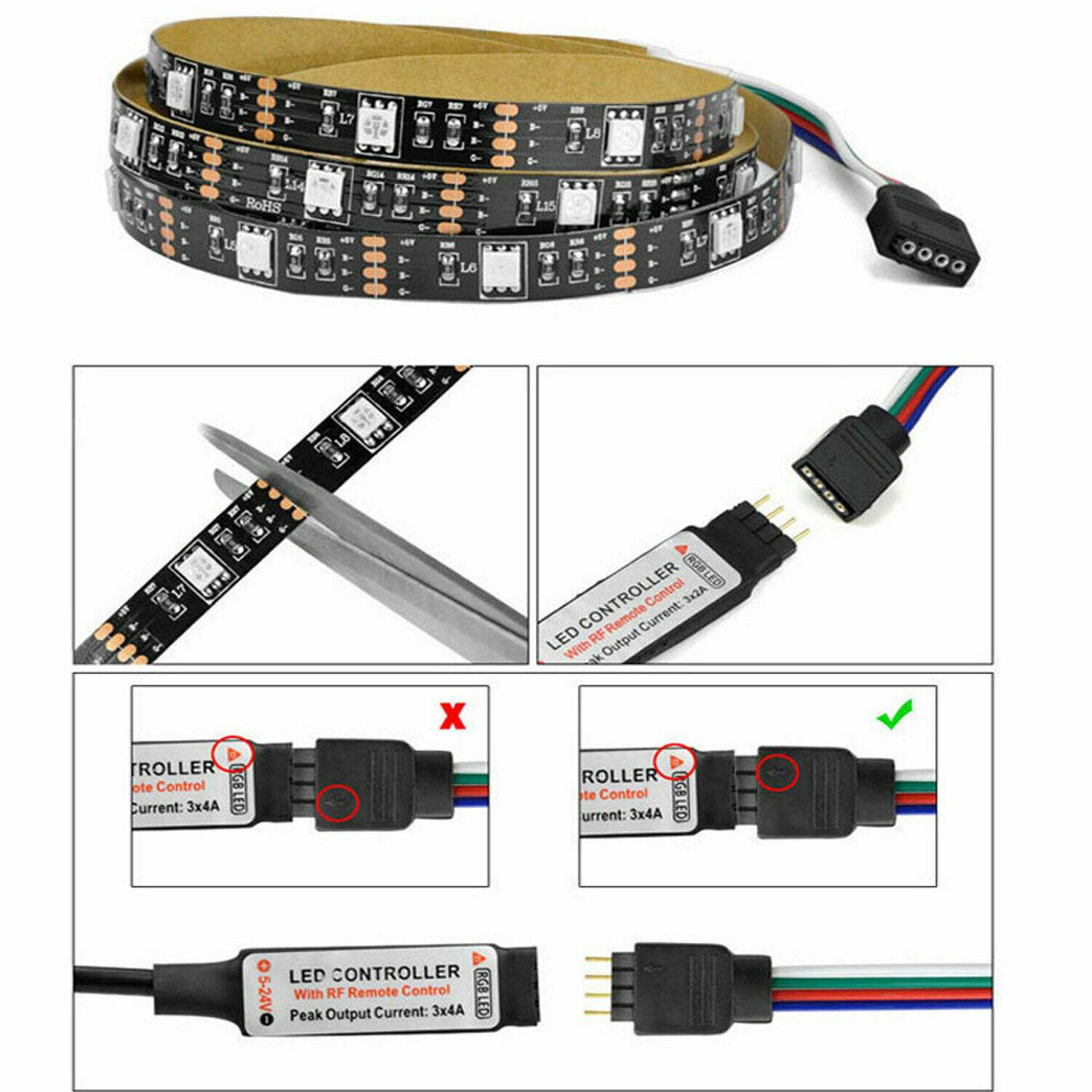 USB Powered RGB Color Change 5050 LED Strips Computer TV PC Back Light Kit DC 5V gallery