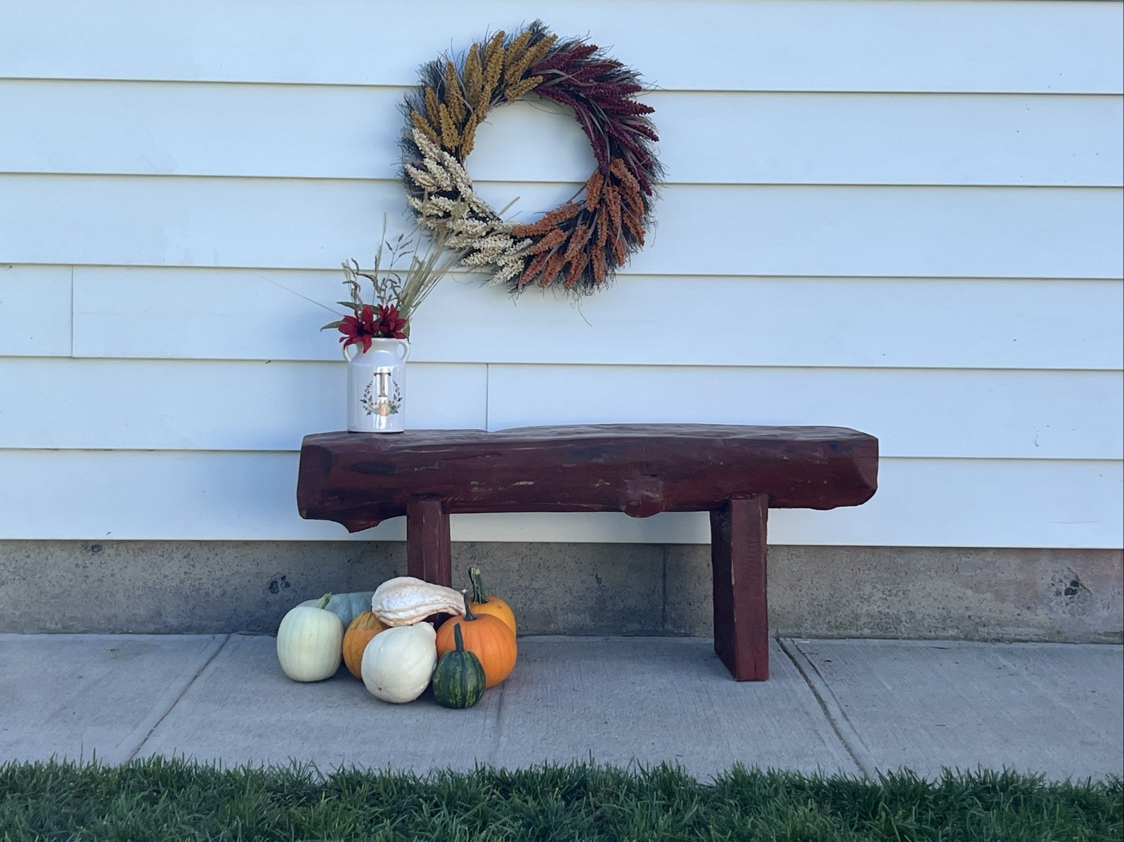 Rustic Log Cabin Log Bench Hand Made In Wa State gallery