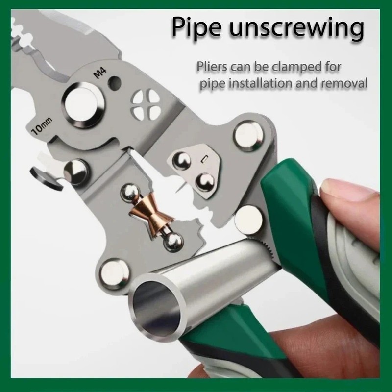 Foldable Multifunctional Wire Stripper, Crimper Cable Cutter Pliers gallery