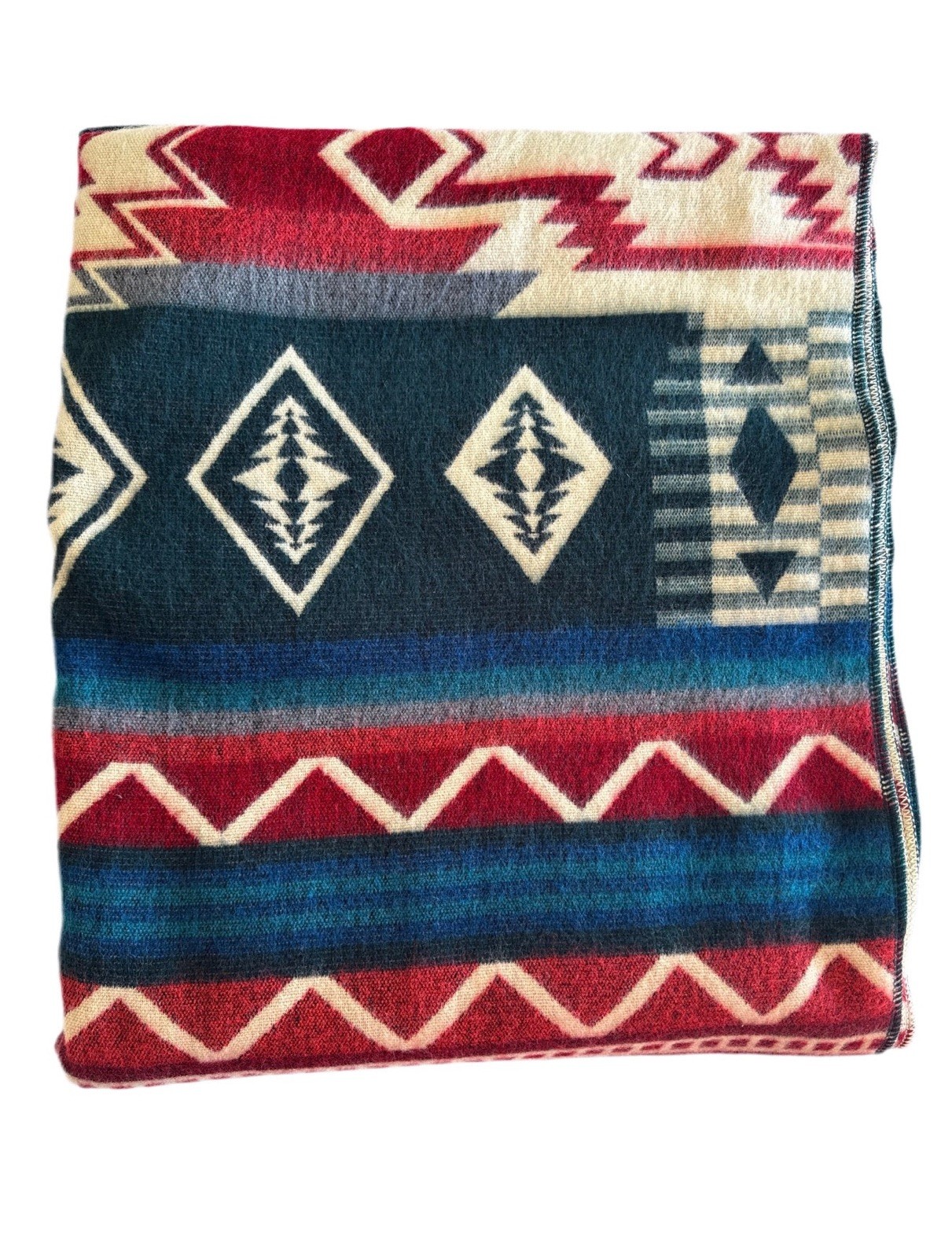 Alpaca Blanket - Cozy Colorful Native Pattern Throw - Made in Ecuador - 20269 gallery