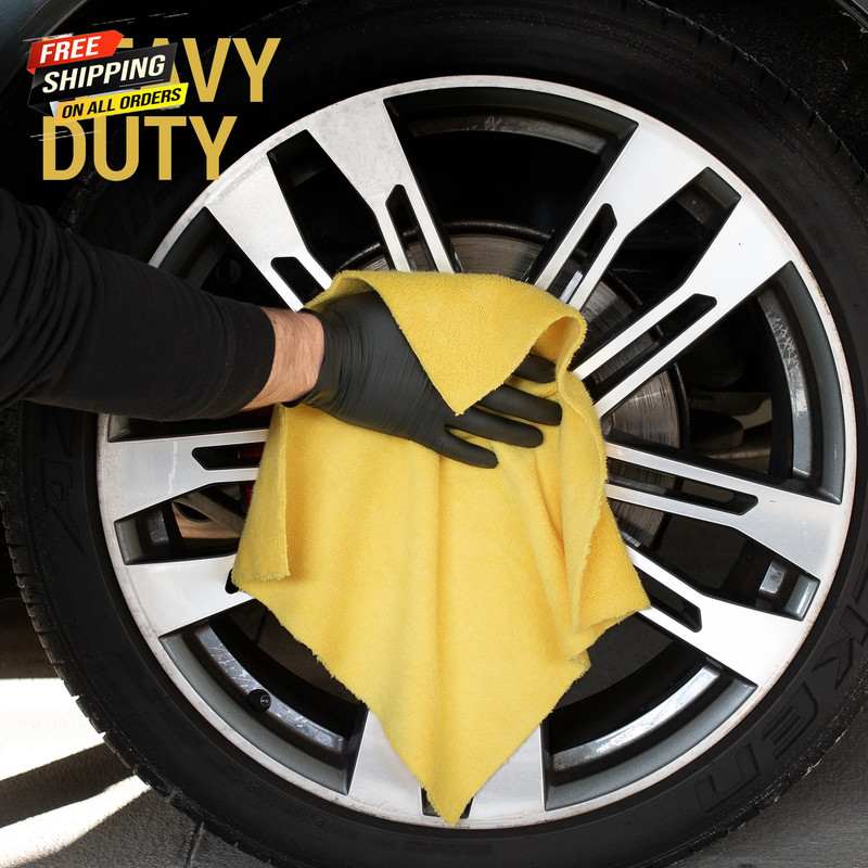 (2 Pack) Heavy Duty Multi-Purpose Microfiber Detailing Towel, 40 Pack, Yellow gallery