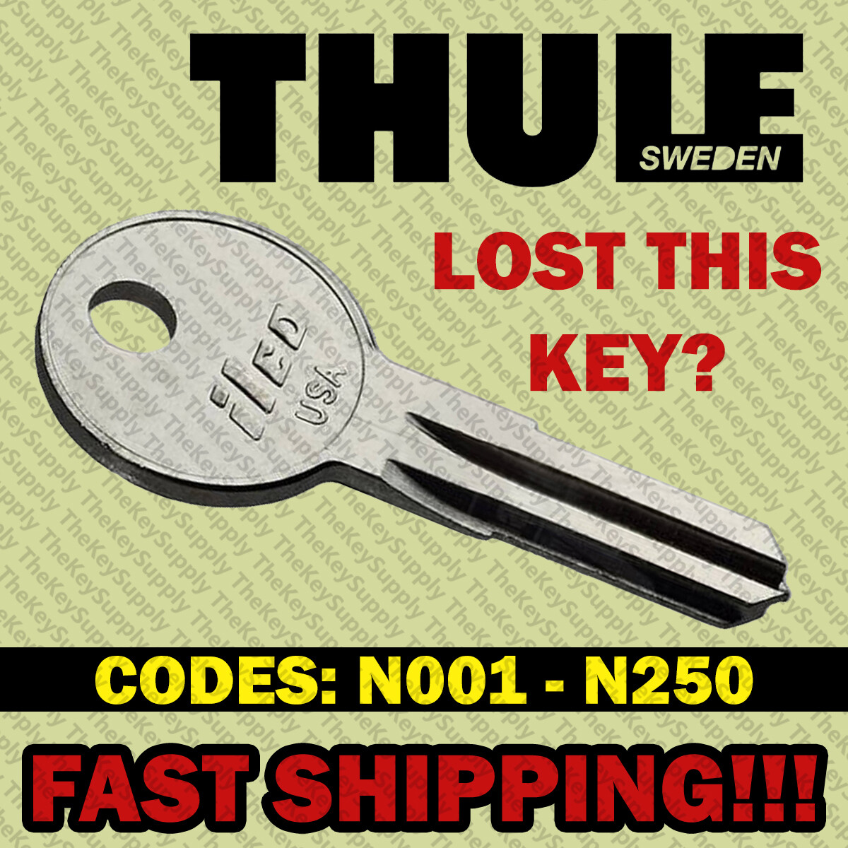 1 THULE Replacement Key Ski Roof Car Rack Lock Bicycle Hauler Carrier Surf Kayak gallery