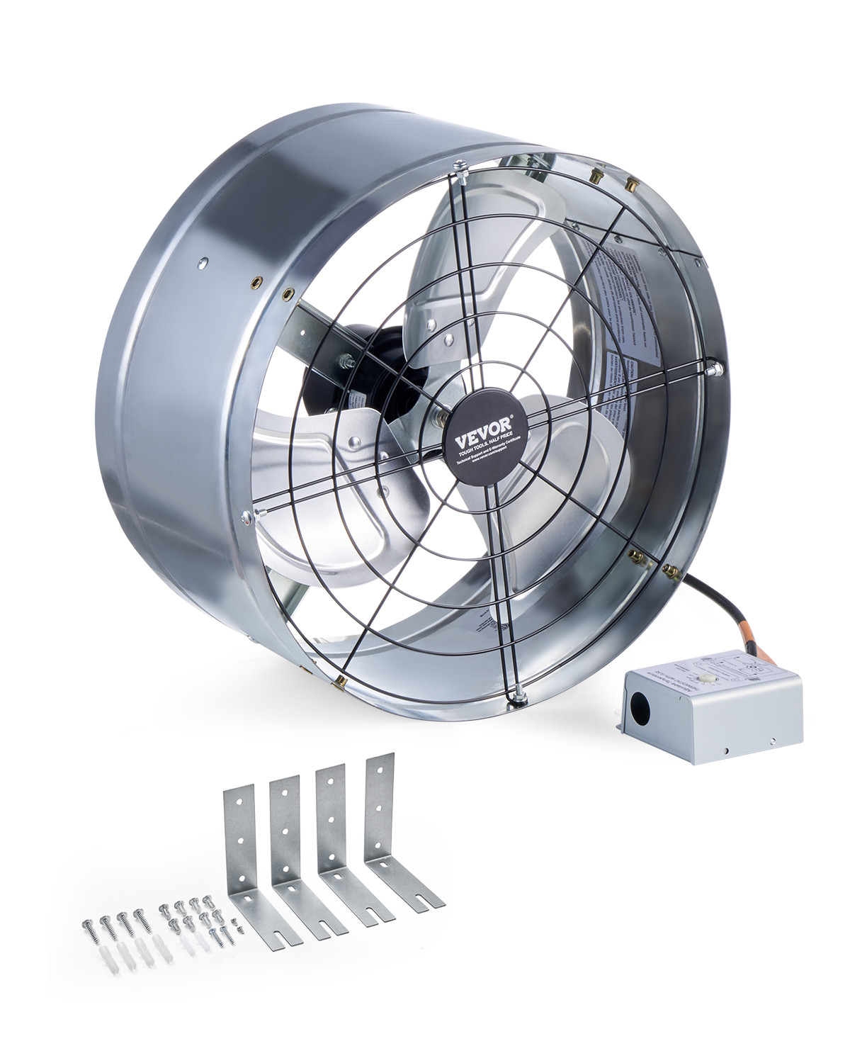 15 Inch Gable Mount Fan 1300 CFM Attic Exhaust Fan with Adjustable Thermostat gallery