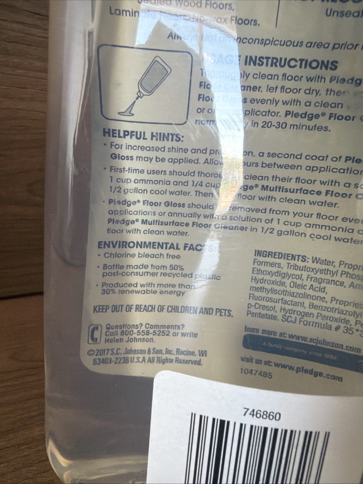 Pledge Revive It Original Floor Gloss Cleaner Long Lasting Shine 27oz New NOS gallery