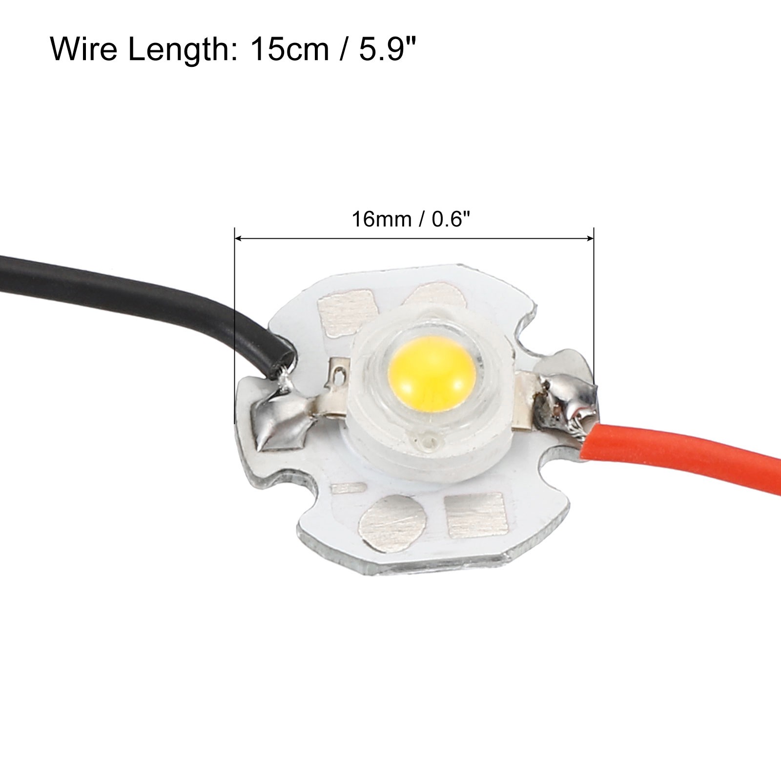 5Pcs 0.6" 700mA 3W LED Chip Bulb COB Light Beads Warm White 2800-3500K gallery