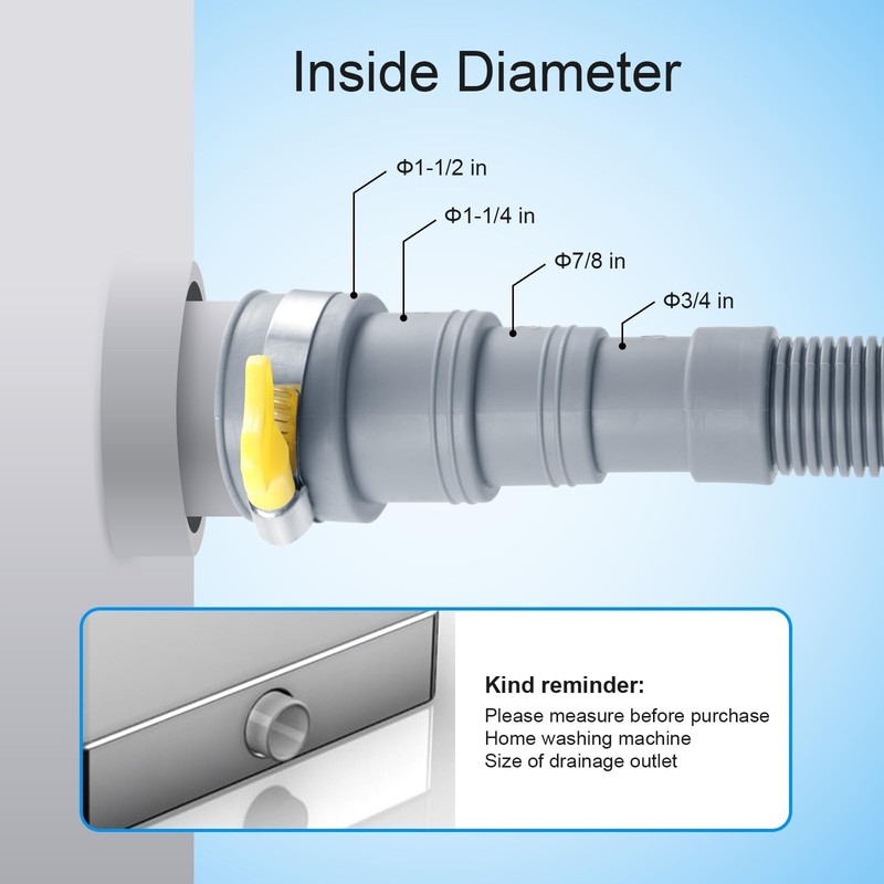 Flexible 3.2 ft Washing Machine Drain Hose Extension Kit, Universal Dishwasher H gallery