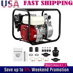 Gasoline Engine Water Pump Gas Powered Water Transfer Pump 2″ 7HP 4-Stroke
