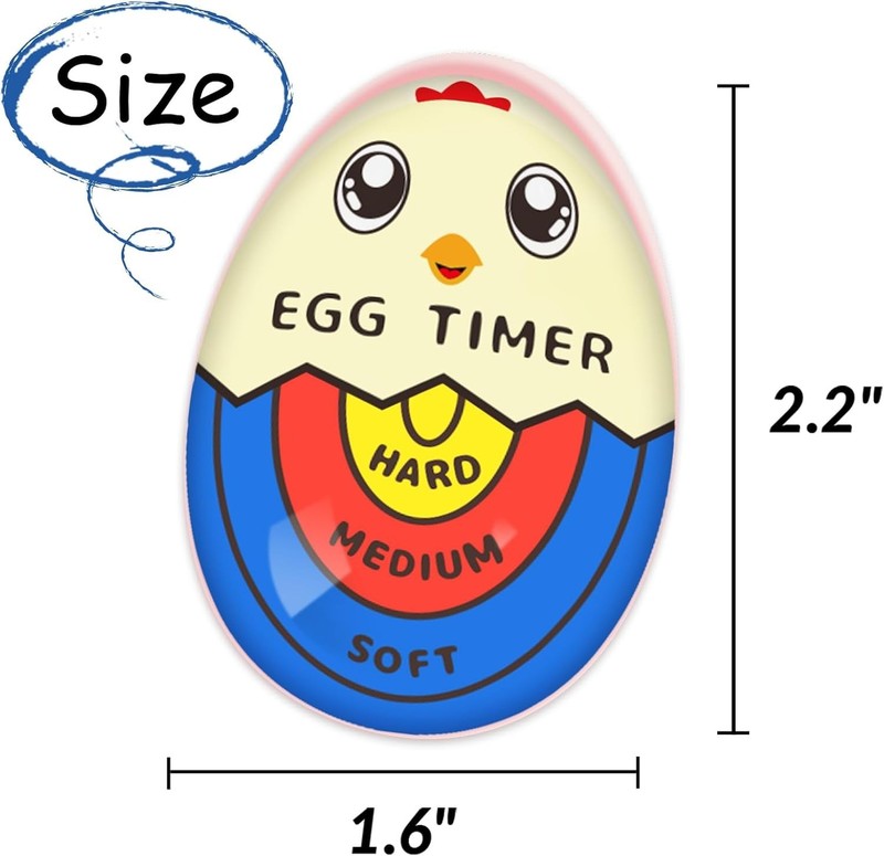 Color-Changing Egg Timer for Perfect Boiled Eggs Every Time, Cute Resin Design gallery