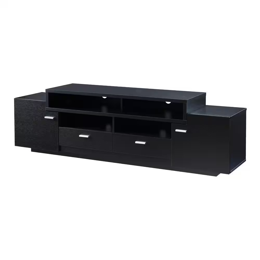 Ellesmere 72 In. Black TV Stand with 2-Drawers Fits Tv'S up to 83 In. gallery