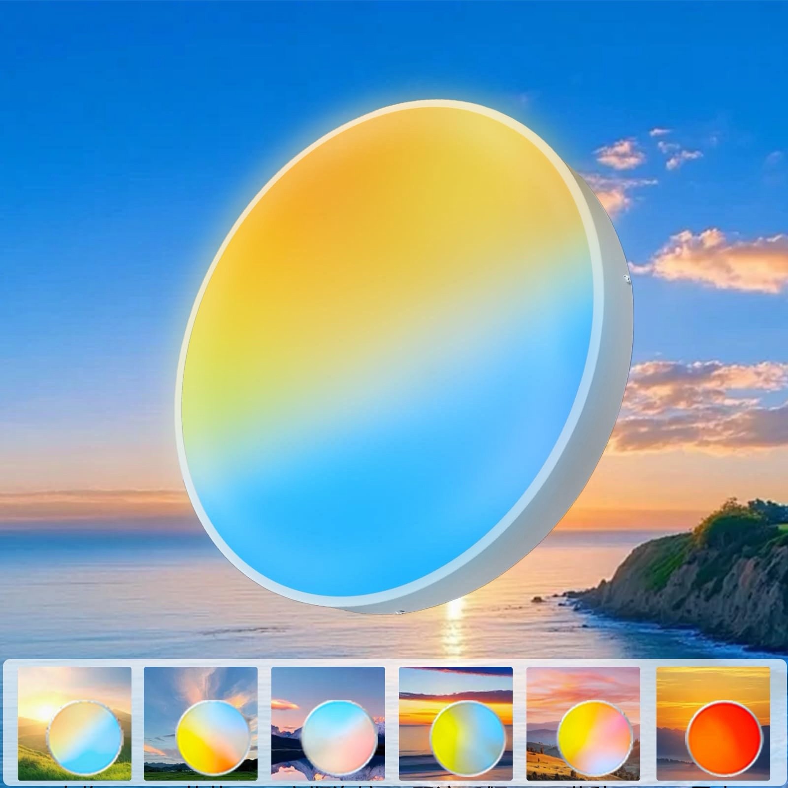 20" LED Sky Scenery Ceiling Light, 80W, Full Spectrum, ETL Certified gallery