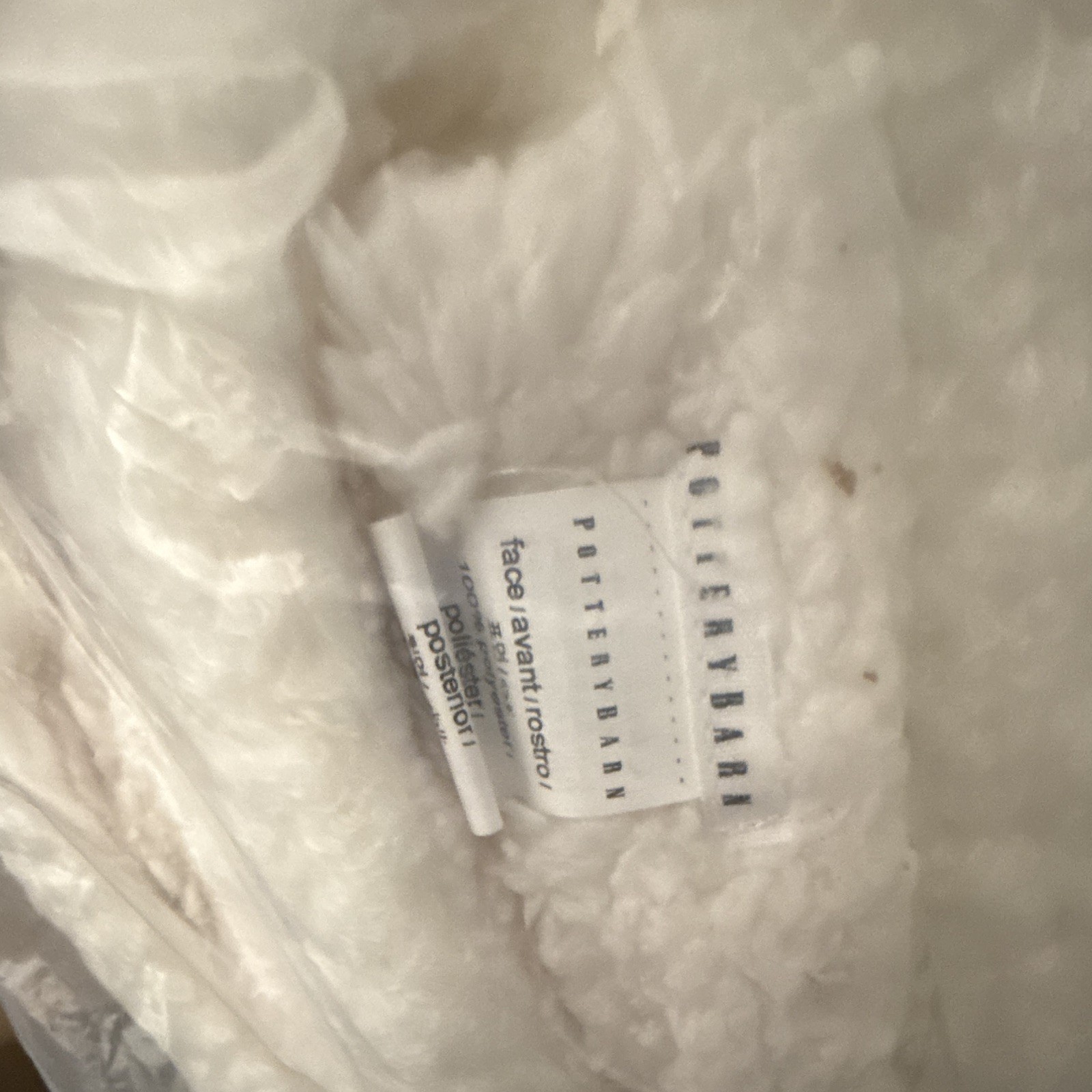 Pottery Barn Fireside Cozy Reversible Sherpa Throw Blanket Ivory 50 x 60 gallery