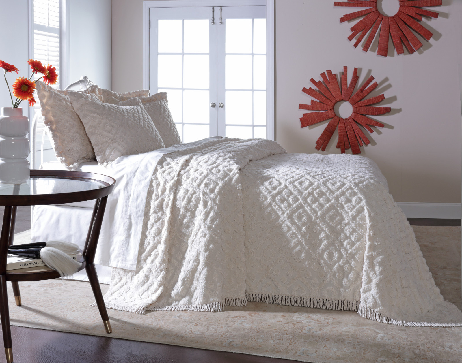 DIAMOND TUFTED CHENILLE BEDSPREAD, ALL COTTON gallery