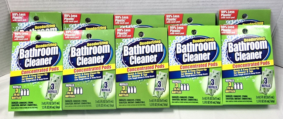 Deodorizing Bathroom Cleaner Concentrated Pods Lot of 10 x 3 Refills pp=30 pods gallery