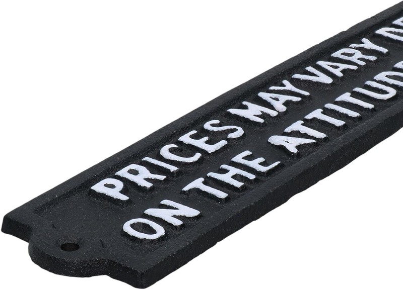 Prices May Vary Plaque gallery